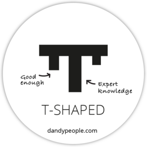 T-shaped Sticker