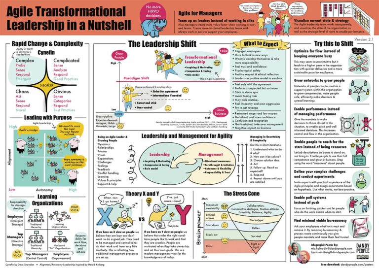 Agile Transformational Leadership In A Nutshell - Free Poster 