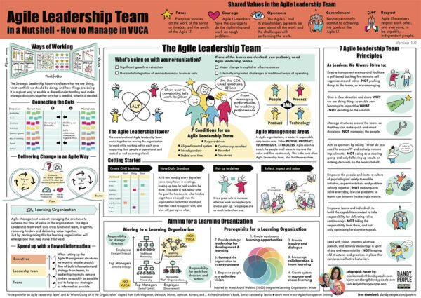 Agile Leadership Team in a Nutshell Poster | Dandy People